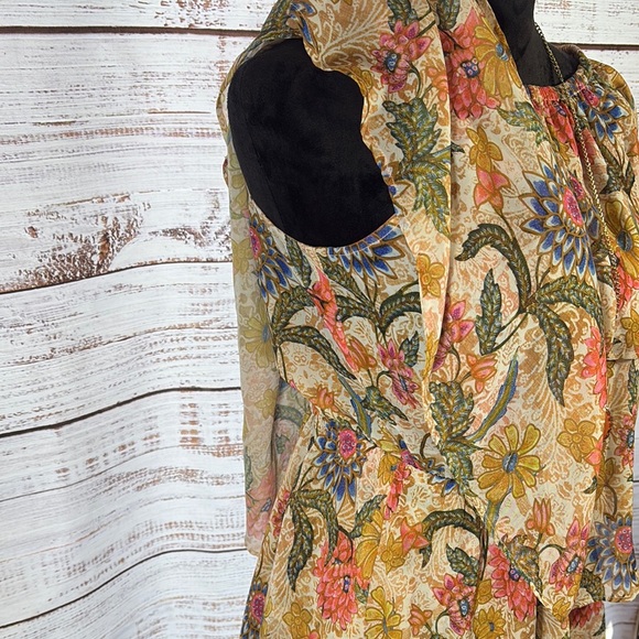 Show Me Your MuMu Multicolor Floral Off-Shoulder Blouse‎ - Picture 7 of 9